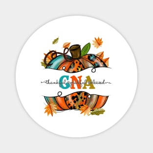 Autumn Fall Outfit CNA Thankful Grateful Blessed Pumpkin Shirt Magnet